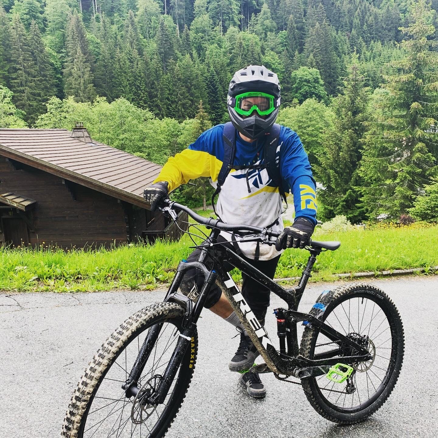 Summer mountain biking by the chalet