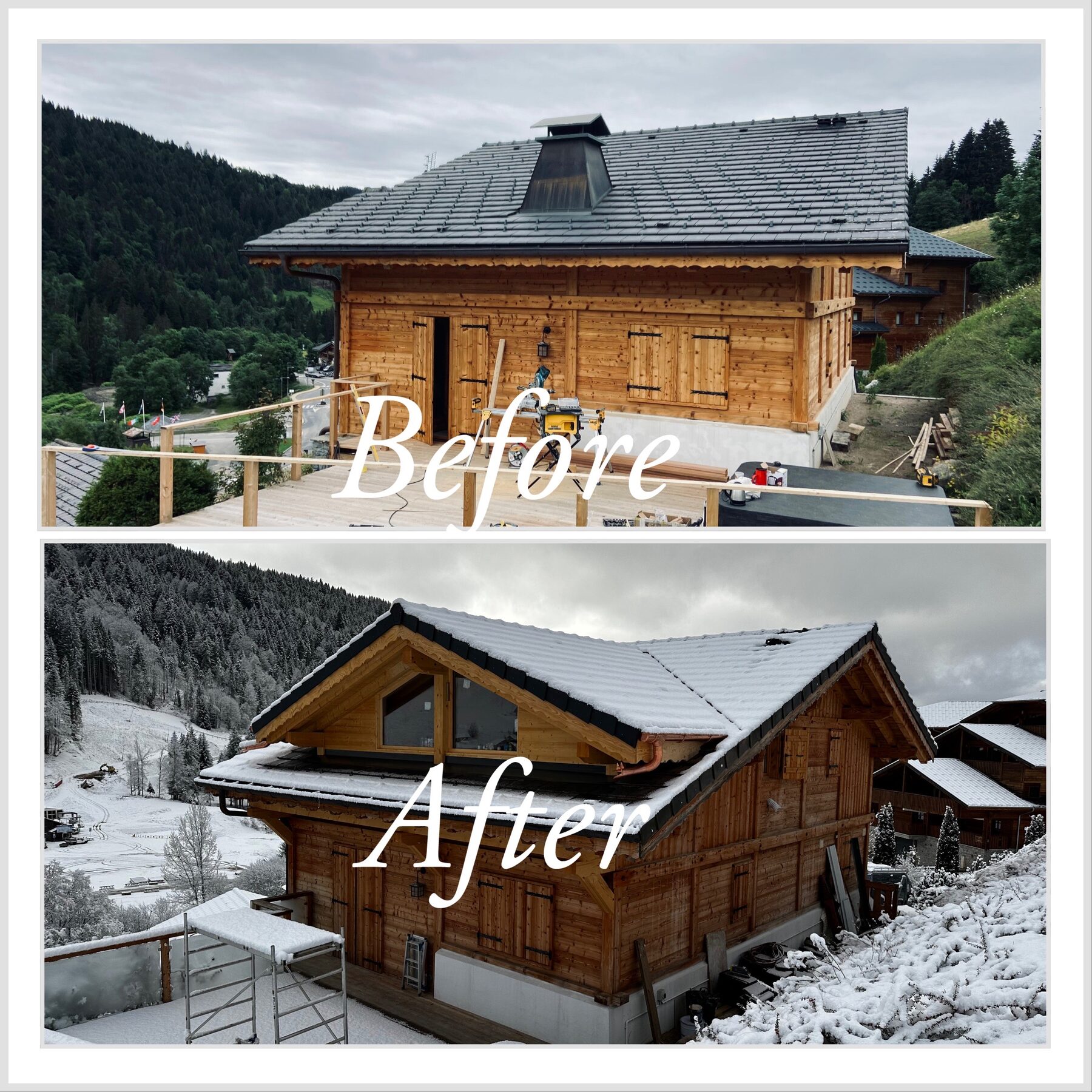 Before and after — a chalet transformed