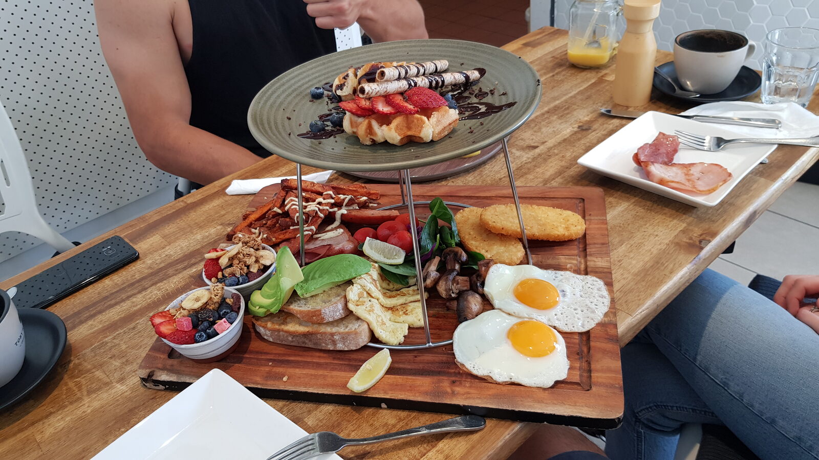 Sharing a mountain lunch together