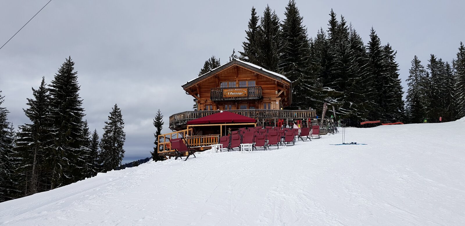 Chalet in fresh snow