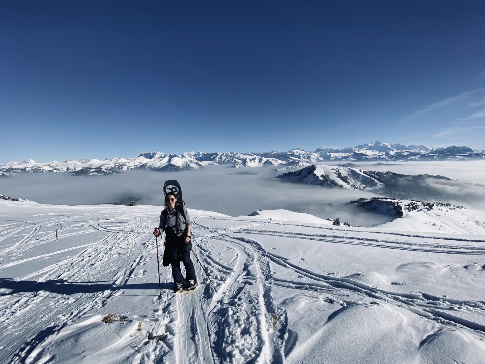 The kids out on their skis