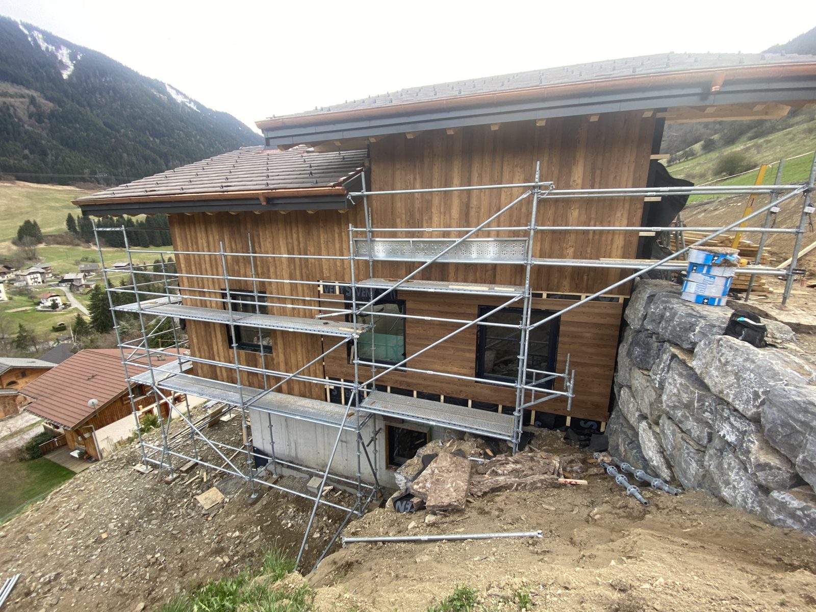 New timber cladding going on