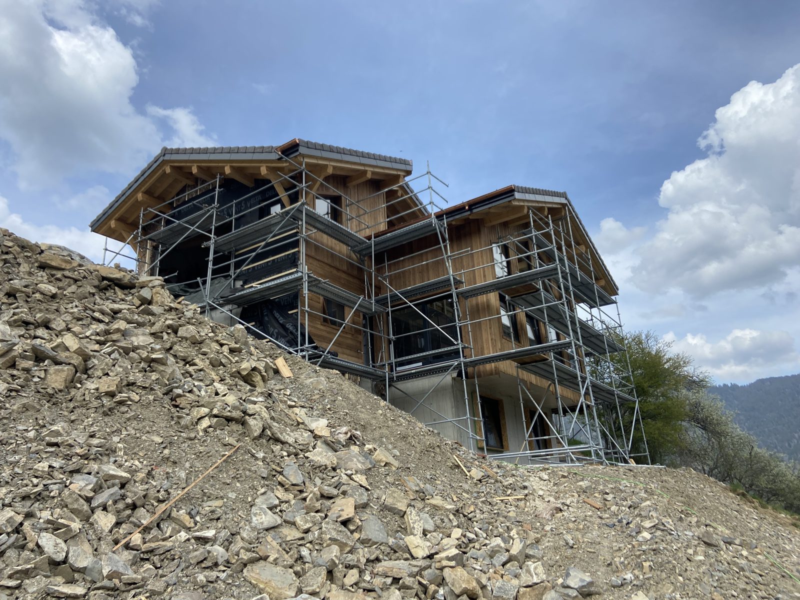 Building on the mountainside