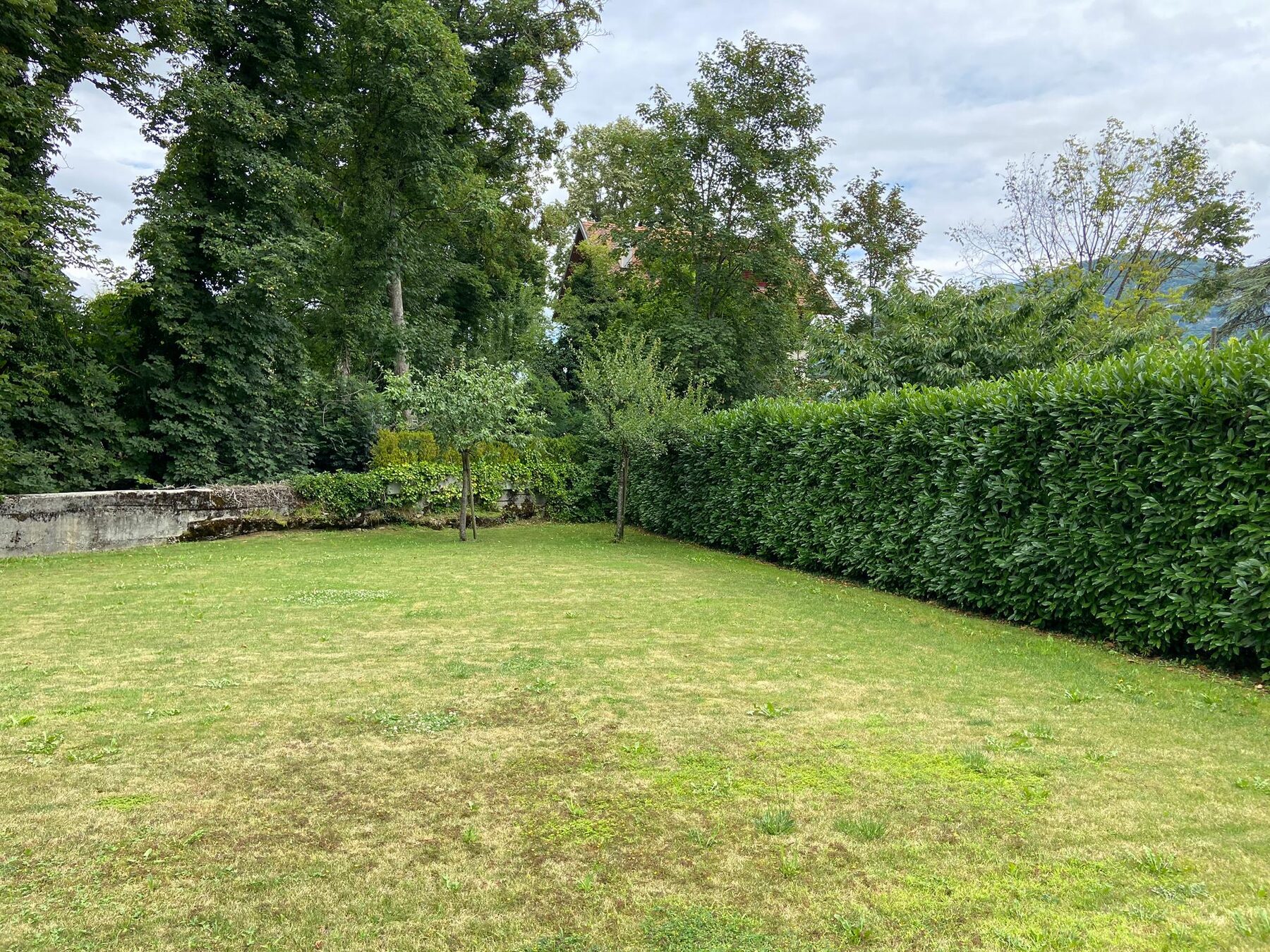 Manicured chalet garden